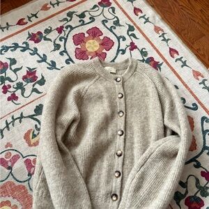 Sezane Beige Othello Cardigan